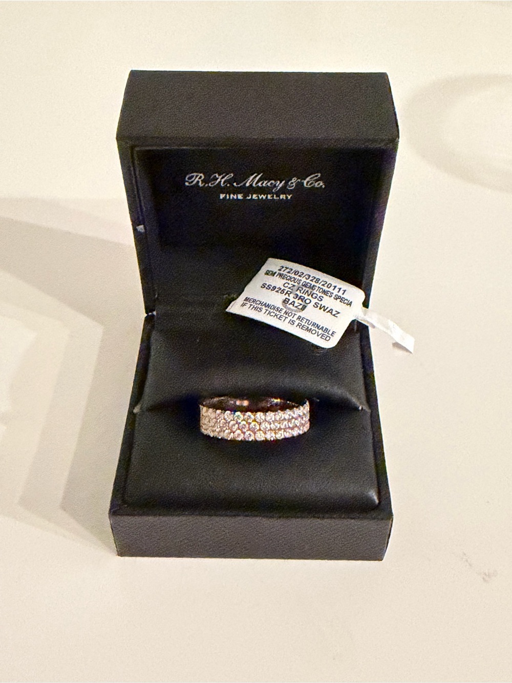 Macy’s 14K rose gold-over-sterling silver ring - Size 8
